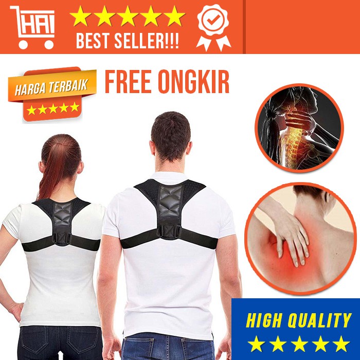 KORSET PENEGAK TUBUH KORSET KOREKTOR POSTUR PUNGGUNG BAHU ADJUSTABLE SABUK KOREKTOR POSTUR PUNGGUNG