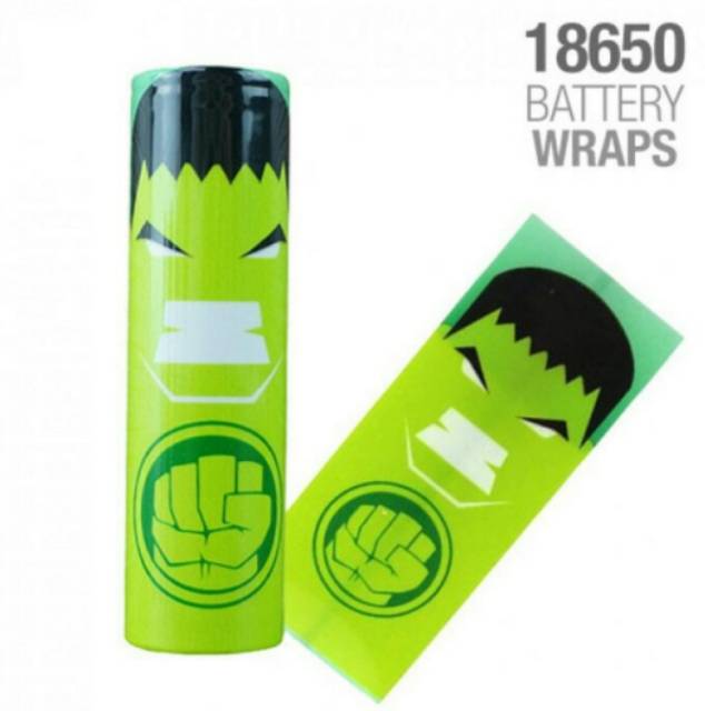 baterai warp PVC 18650 karakter superhero dan brand ternama | pelapis baterai 18650 unik