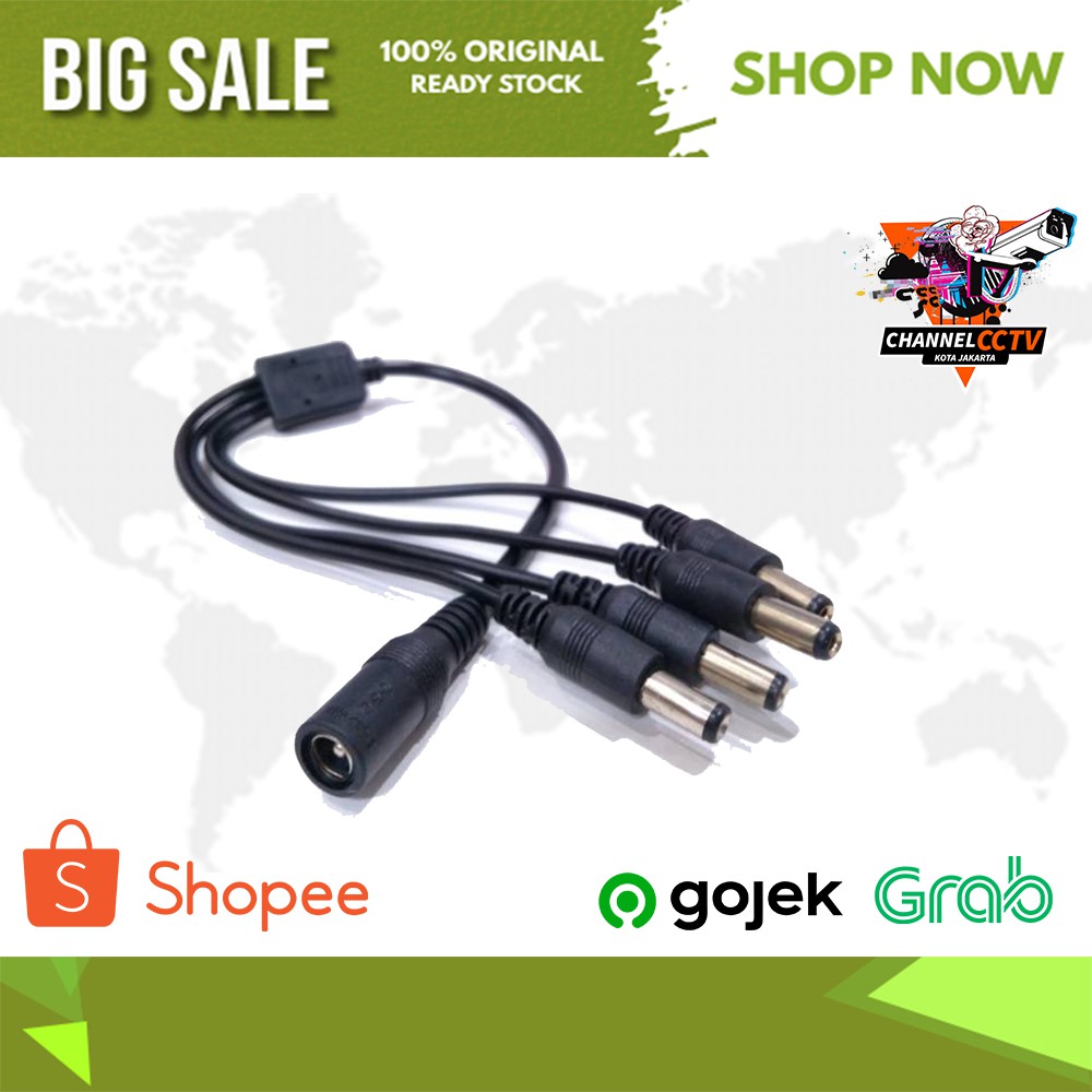 KABEL CUMI CABANG 4 / KABEL CUMI CCTV CABANG 4 UNTUK KAMERA CCTV