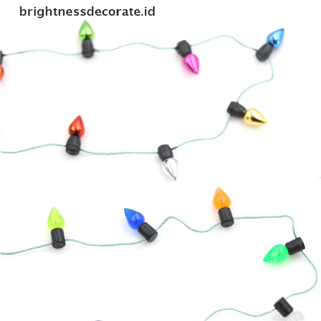 Miniatur Lampu String Warna-Warni Bahan Plastik Ukuran 1m Untuk Rumah Boneka