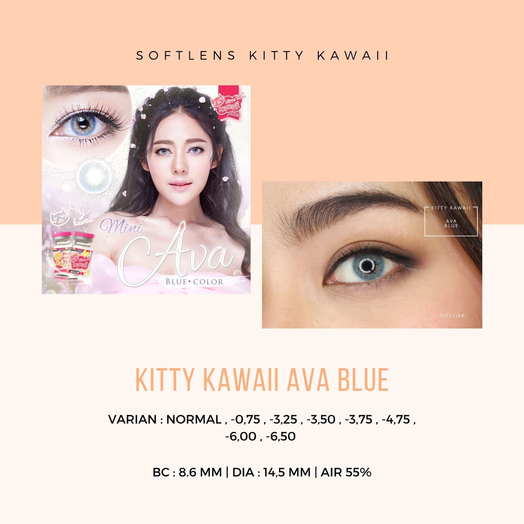 SOFTLENS KITTY KAWAI AVA BLUE / SOFTLENS MATA / LENSA MATA