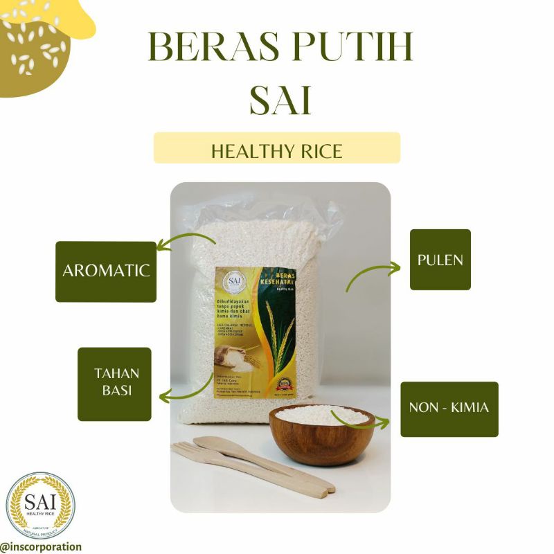 

Beras Putih Sehat SAI Beras Kesehatan (Healthy Rice)