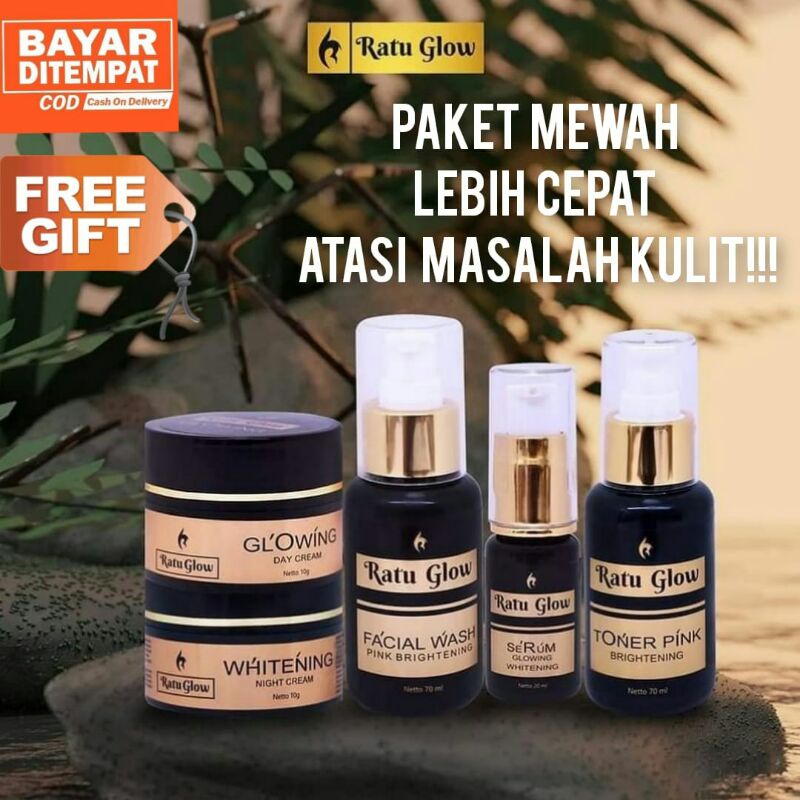 [BPOM] Ratu Glow Skincare Paket Kecantikan Cream Krim Pemutih Wajah Glowing Jerawat Flek Perawatan W