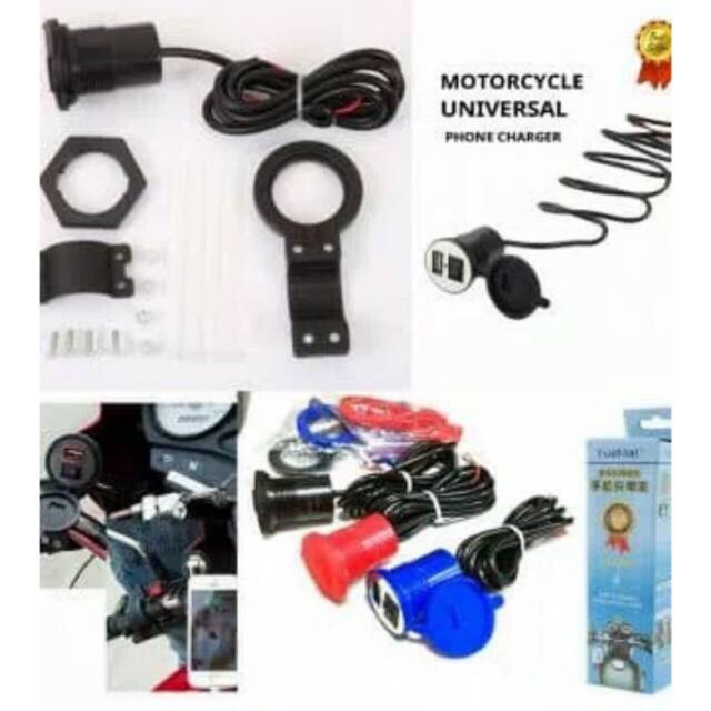 (SUN) Charger Motor Aki Waterproof USB CD-3003 Bulat