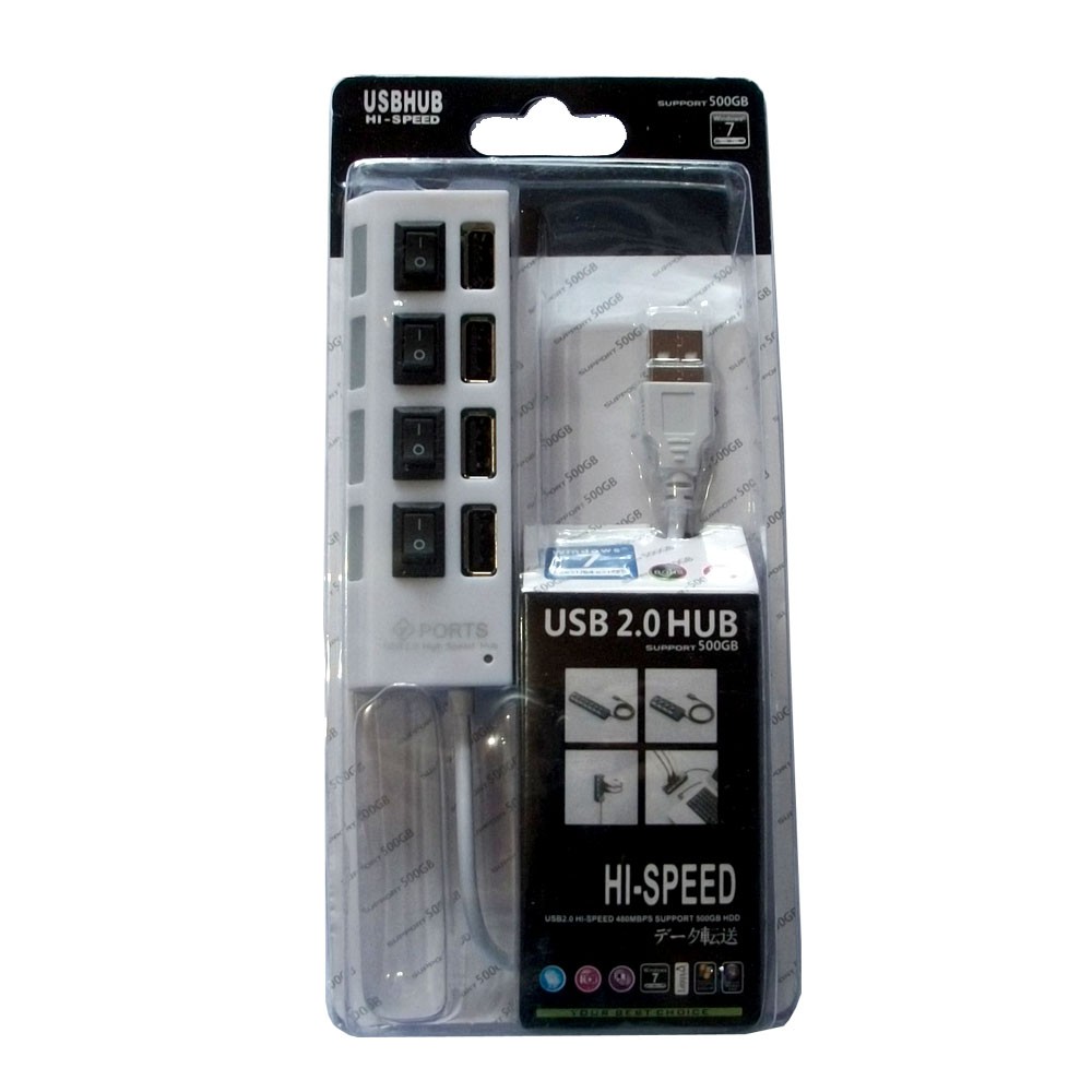 Trend-Universal USB Hub 4 Port USB 2.0 ON/OFF (saklar) Plus LED