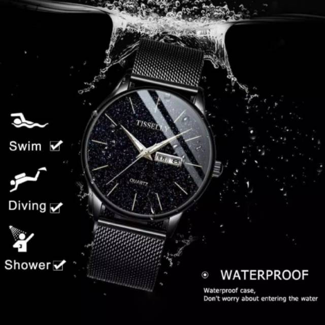 LouisWill Jam Tangan Fashion Pria Anti Karat Waterproof 30M Anti Air