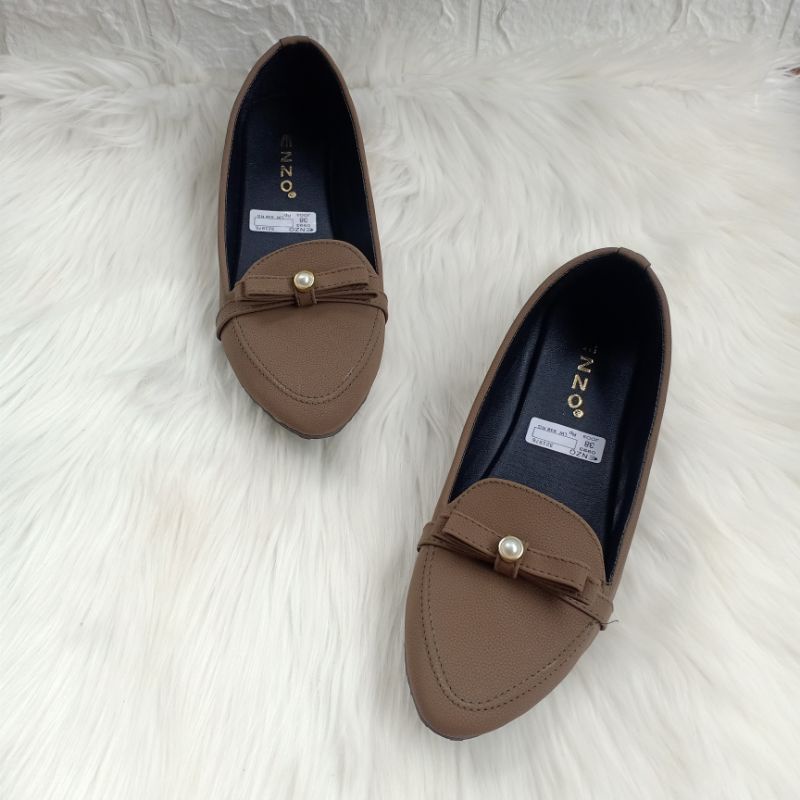 Sepatu Balet Wanita model lidah mutiara flatshoes simple sepatu kerja terbaru warna army