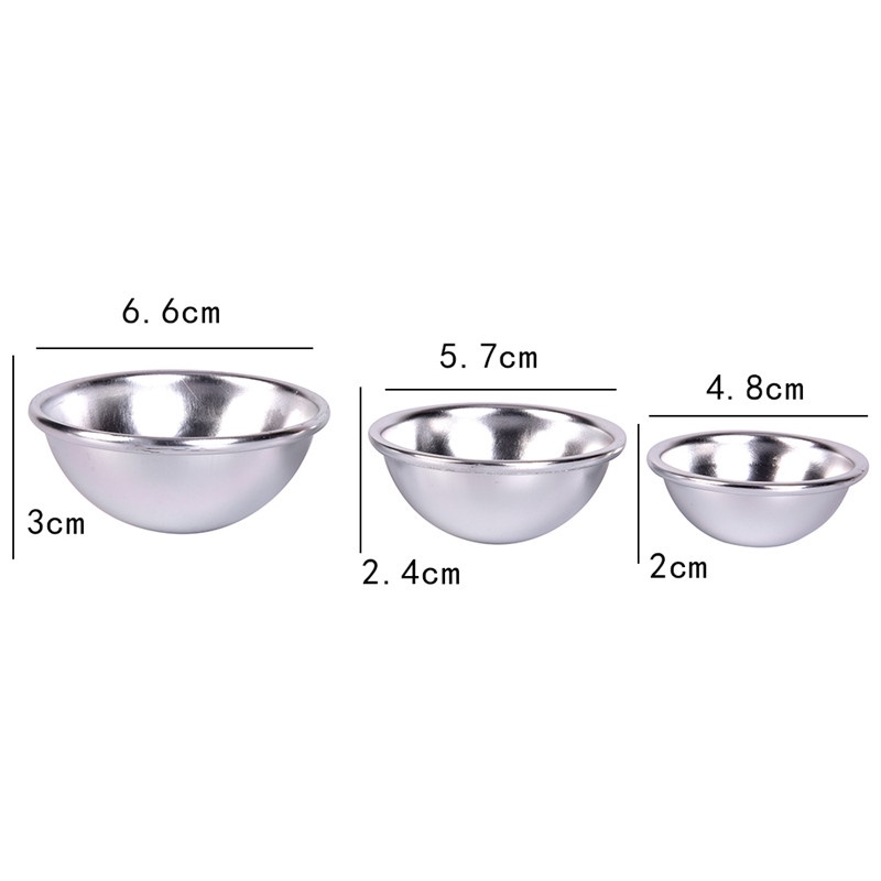 6pcs / set 3pcs Cetakan Bath Bomb Bahan Aluminum Alloy
