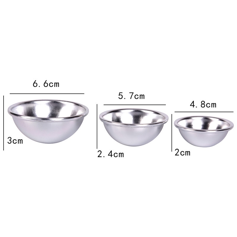 6pcs / set 3pcs Cetakan Bath Bomb Bahan Aluminum Alloy