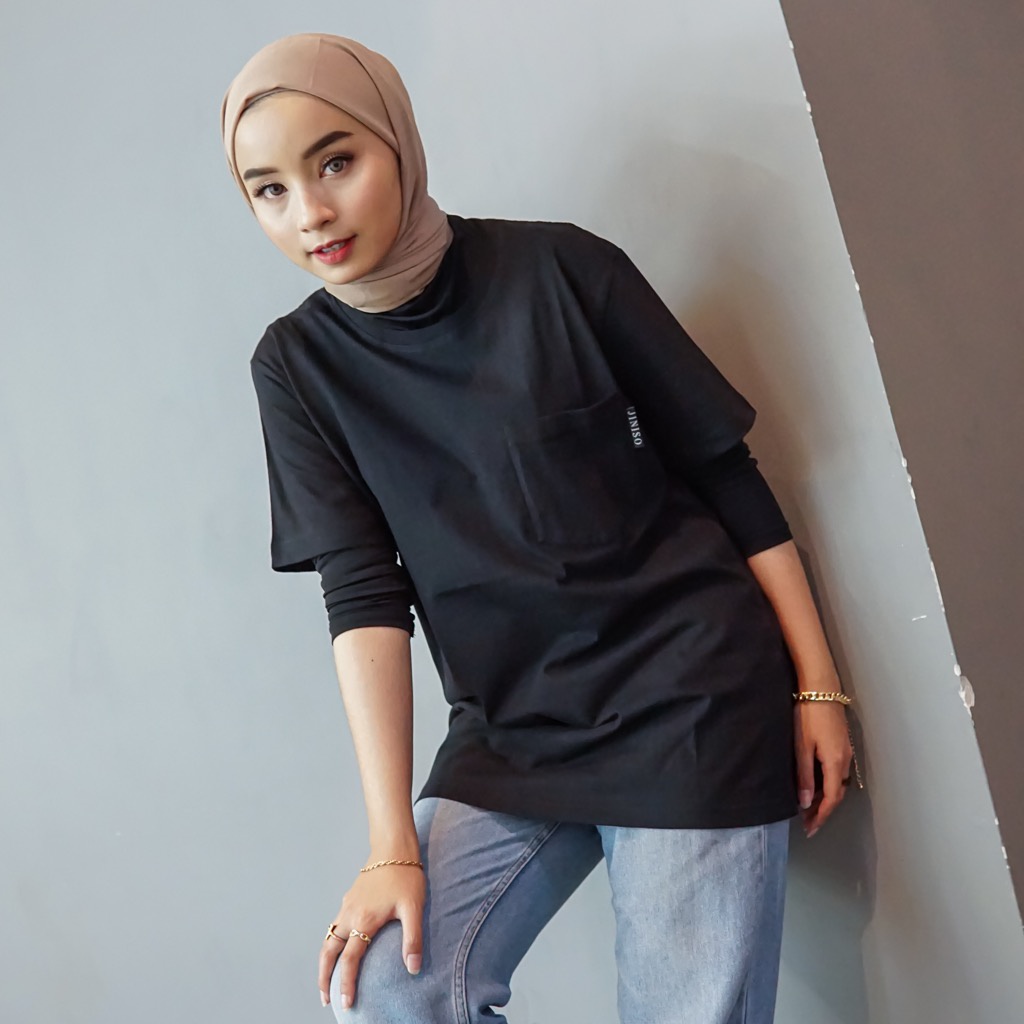 JINISO T-Shirt Pocket Everyday Kaos Basic-7
