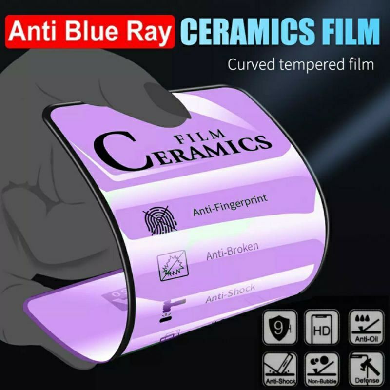 Anti Blue Ceramics Matte SAMSUNG A70 / A70S Full Cover Anti Sidik Jari