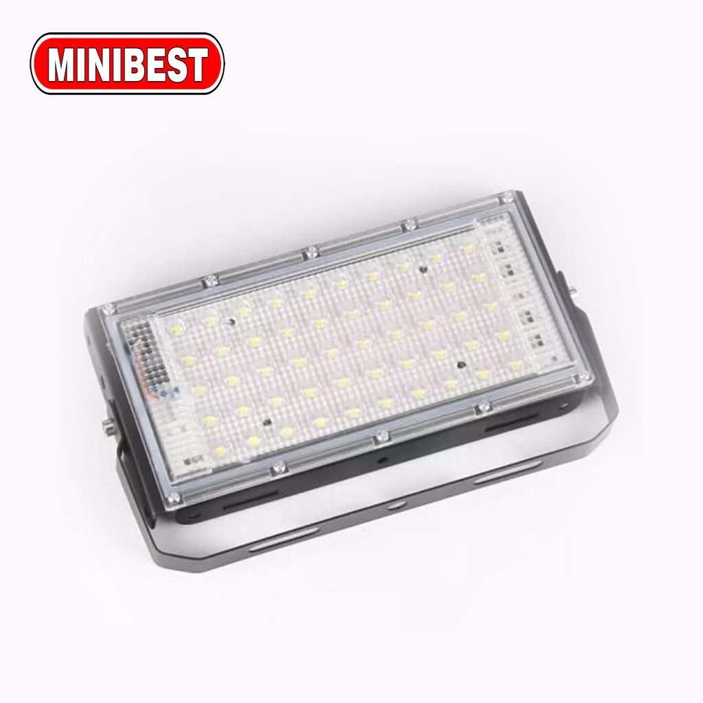 LAMPU SOROT / TEMBAK LED SLIM 50 WATT / 50W RGB LED FLOODLIGHT50 WATT AC 220V kap sorot 7072 (mb555)