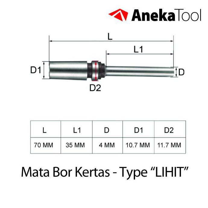 

[[BISA COD]] Mata Bor Kertas Lihit Uk. 4.0 / 4.5 MM - 4