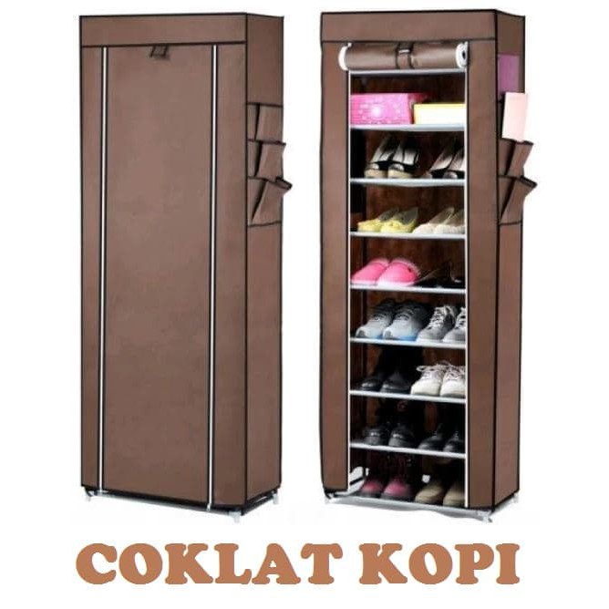 Rak Sepatu Cover Susun 10 Dusk Cover Shoe Rack 10 Tier Grid Model A1616 Shopee Indonesia