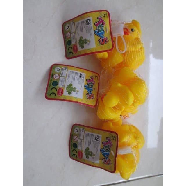 1 Pcs Mainan Mandi Bebek Kuning Bahan PVC untuk Bayi