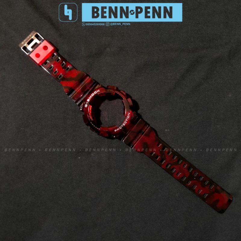 BEZEL STRAP JAM TANGAN CASIO G SHOCK GA 100 / GD 100 RED CAMO