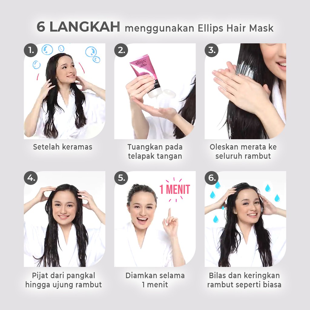 Ellips Hair Mask Keratin Silky Black 18gr Triple Pack