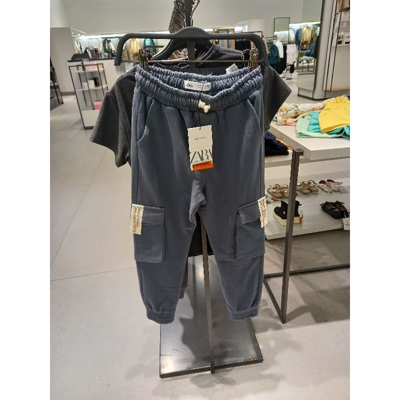 ZARA ORI SALE FREE ZARA PAPER BAG Celana Panjang Anak Ankle Pants Denim Jeans Katun Jogger