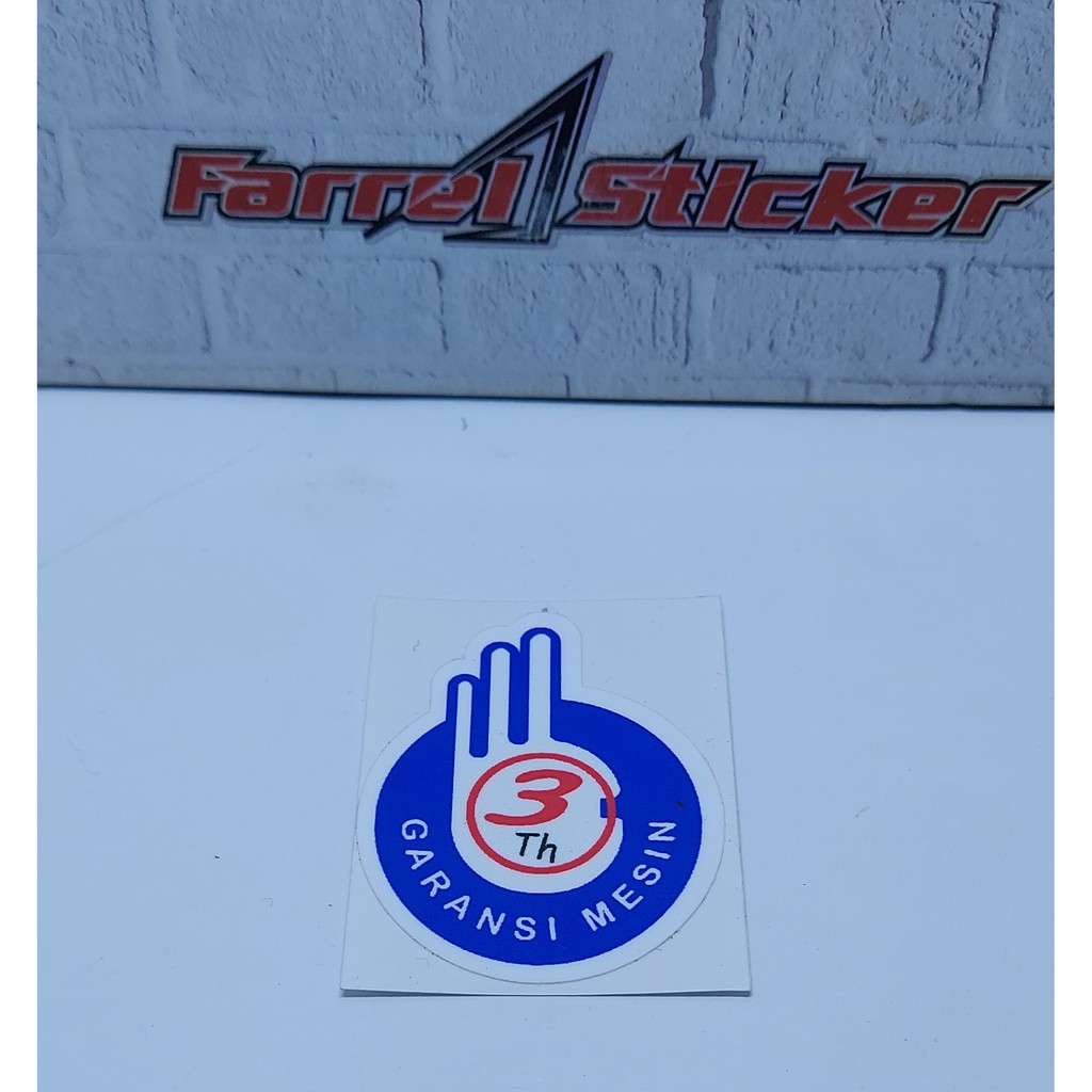 Stiker garansi mesin yamaha sticker 3 th