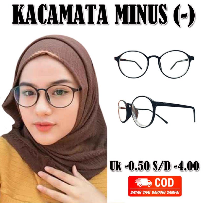 Kacamata Minus Frame Vintage Kaca mata Minus Pria wanita Uk -0.50 s/d -4.00 Minus Fashion Korea