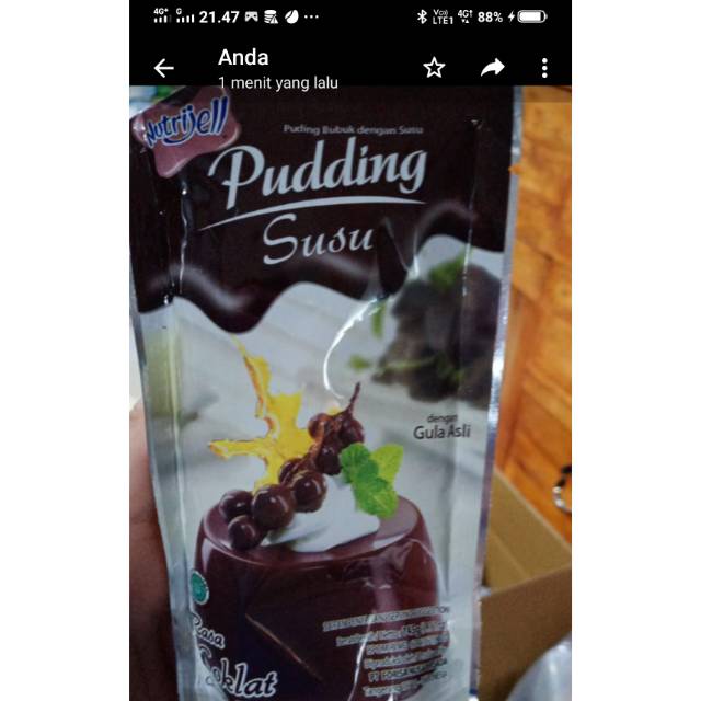 

Nutrijelly puding coklat 145gr