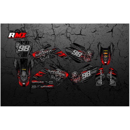 DECAL CRF 150 R FULLBODY (003) DEKAL STIKER CRF 150 LAMA HITAM MERAH, KUNING, HIJAU, BIRU TUA/MUDA, 