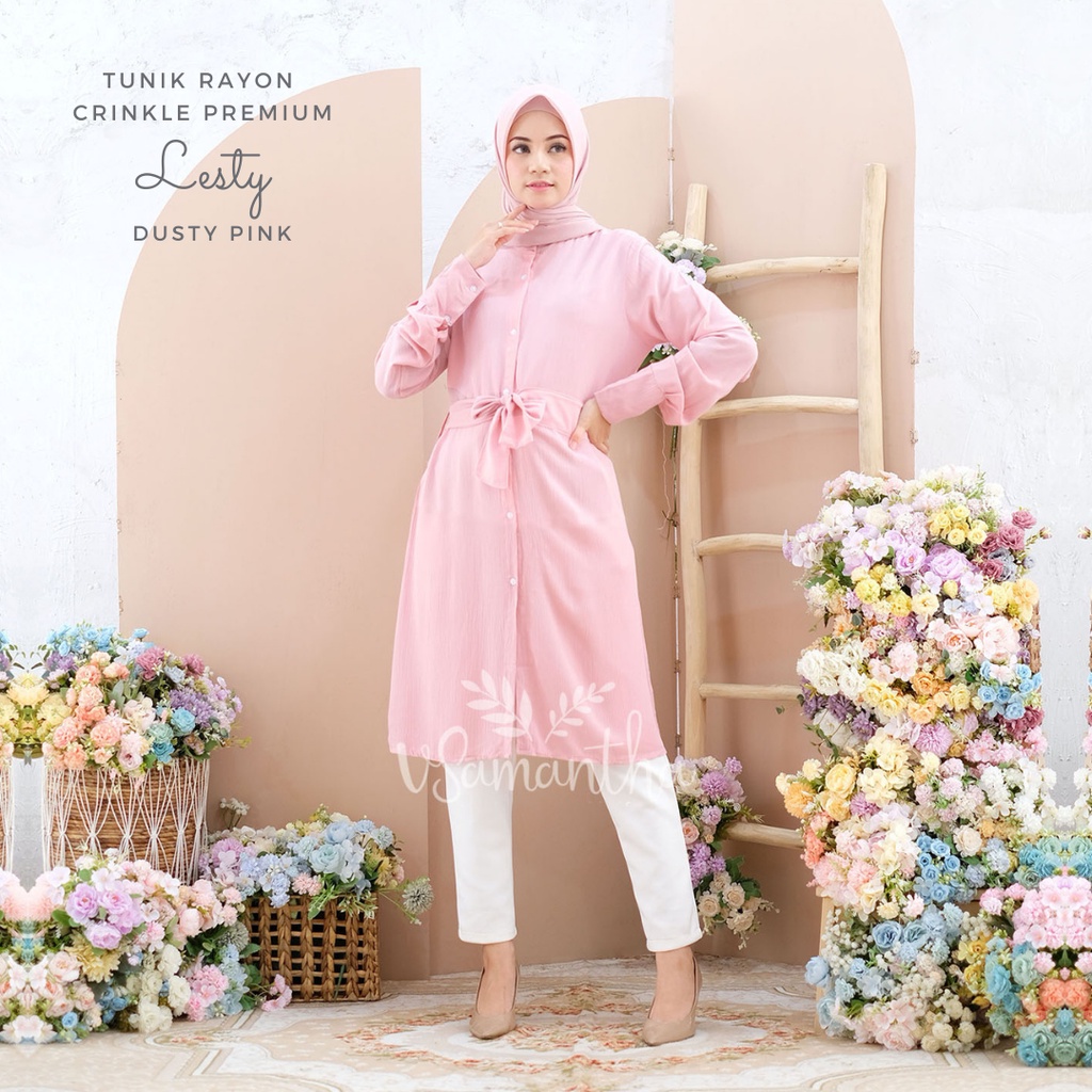 Tunik Rayon Crinkle Premium Lesty