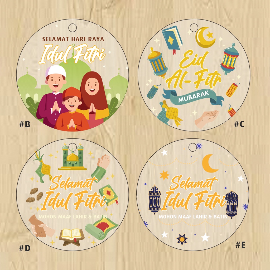 Hang Tag Idul Fitri Hampers Gantungan Hiasan Parcel Lebaran Akrilik Gift Tag Keychain Hari Raya Kado Souvenir Ramadhan Ramadan