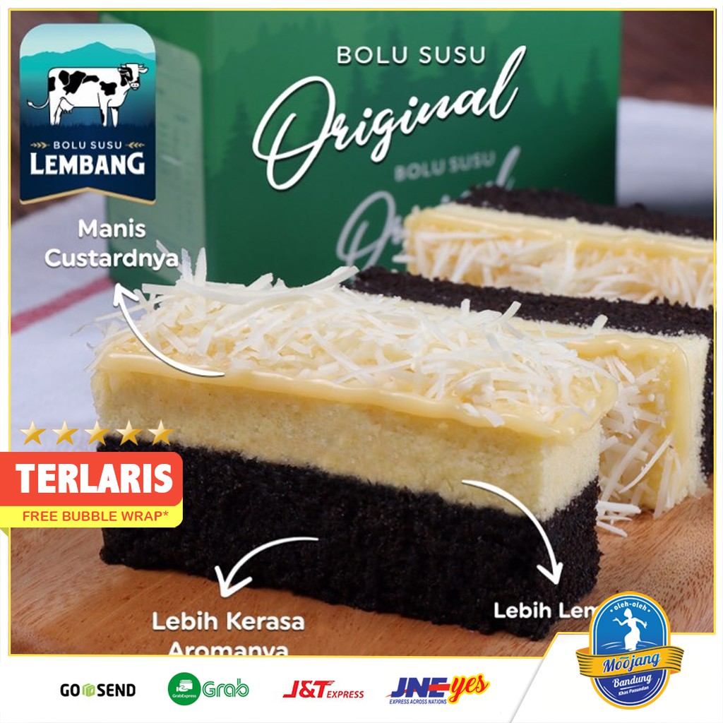 [KHUSUS P.JAWA] Bolu Susu Lembang Rasa Original BSL Topping Susu Keju Bandung Best Seller kombinasi coklat vanila