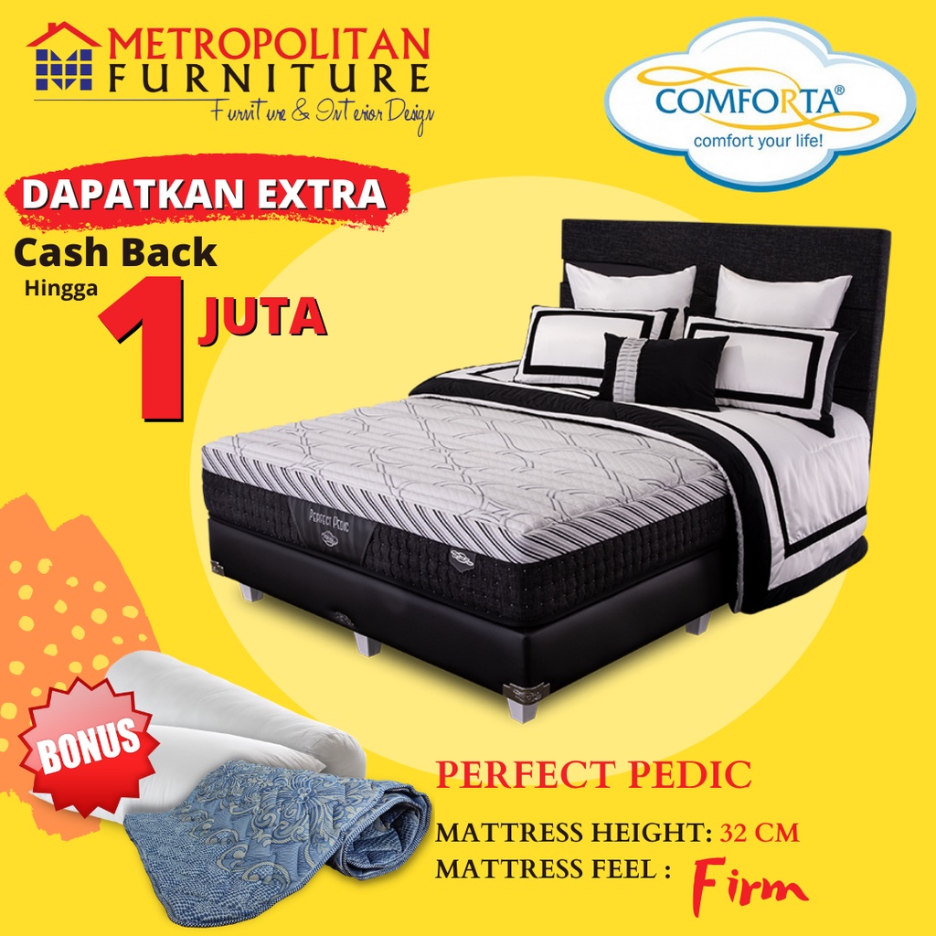 Kasur SpringBed Comforta Perfect Pedic FULL SET Spring bed matras