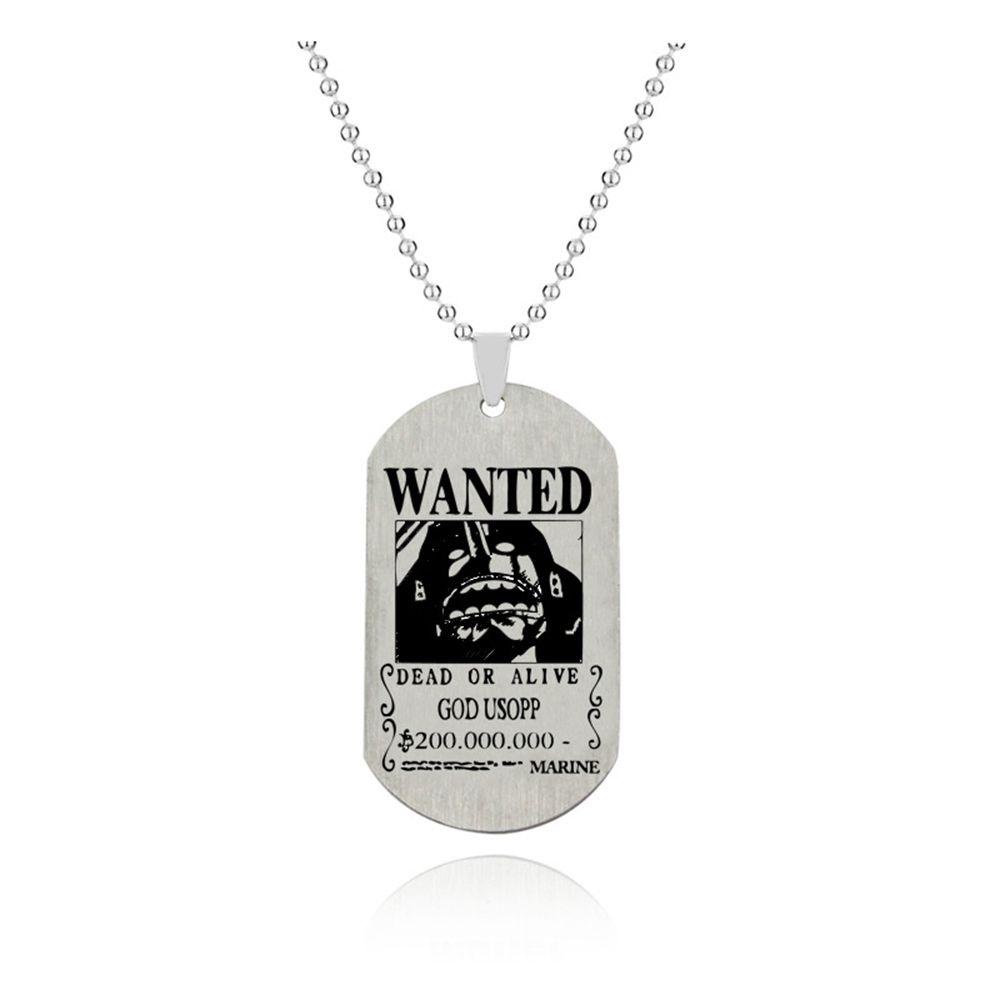 Preva One Piece Kalung Perhiasan Persahabatan Collier Pendant Vintage Luffy Zoro