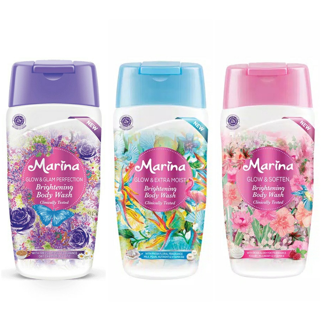 Marina Glow&amp;Extra moist Brightening Body Wash  90ml