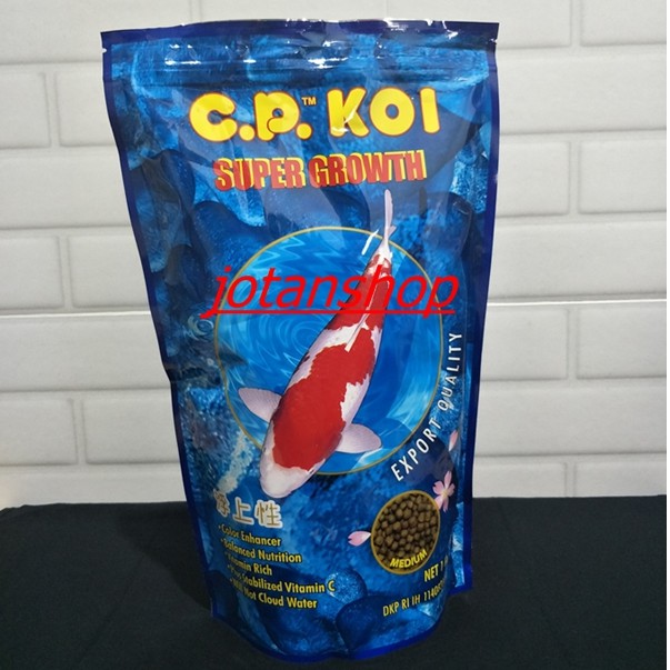 CP Koi CPKOI Super Growth Medium M 1Kg Makanan Pakan pelet Ikan fish food