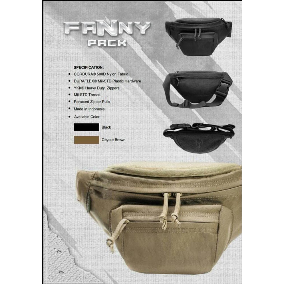 Molay Fanny Pack (Black & Coyote Brown)