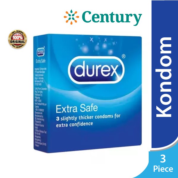 Kondom Durex Extra Safe satu pack isi 3 pc / Kondom / pil KB / kontrasepsi / Pria