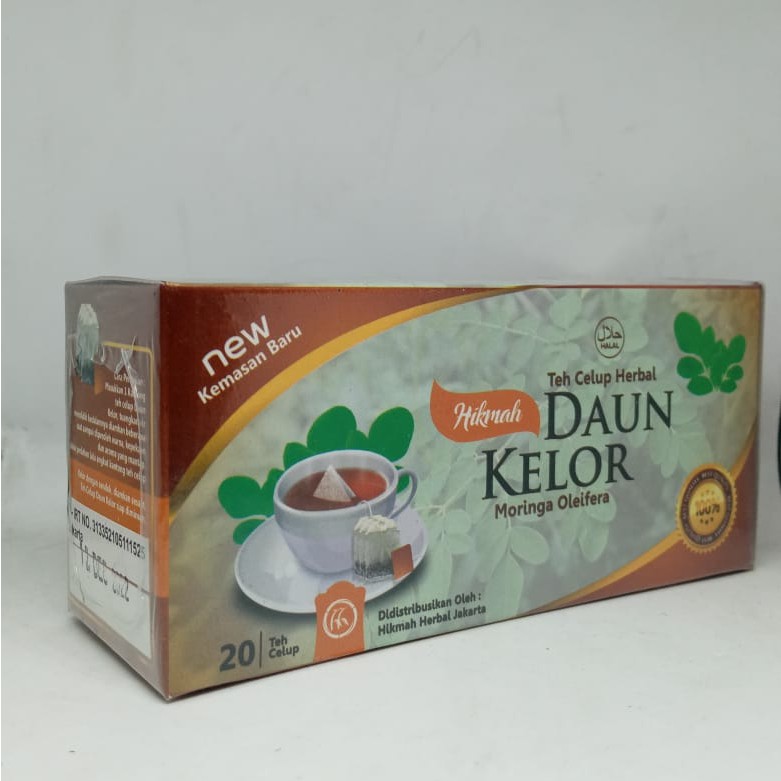 Teh Celup Kelor hikmah Daun kelor 100% Organik Anti-Kanker, Tingkatkan Imunitas dan Kekebalan isi 20