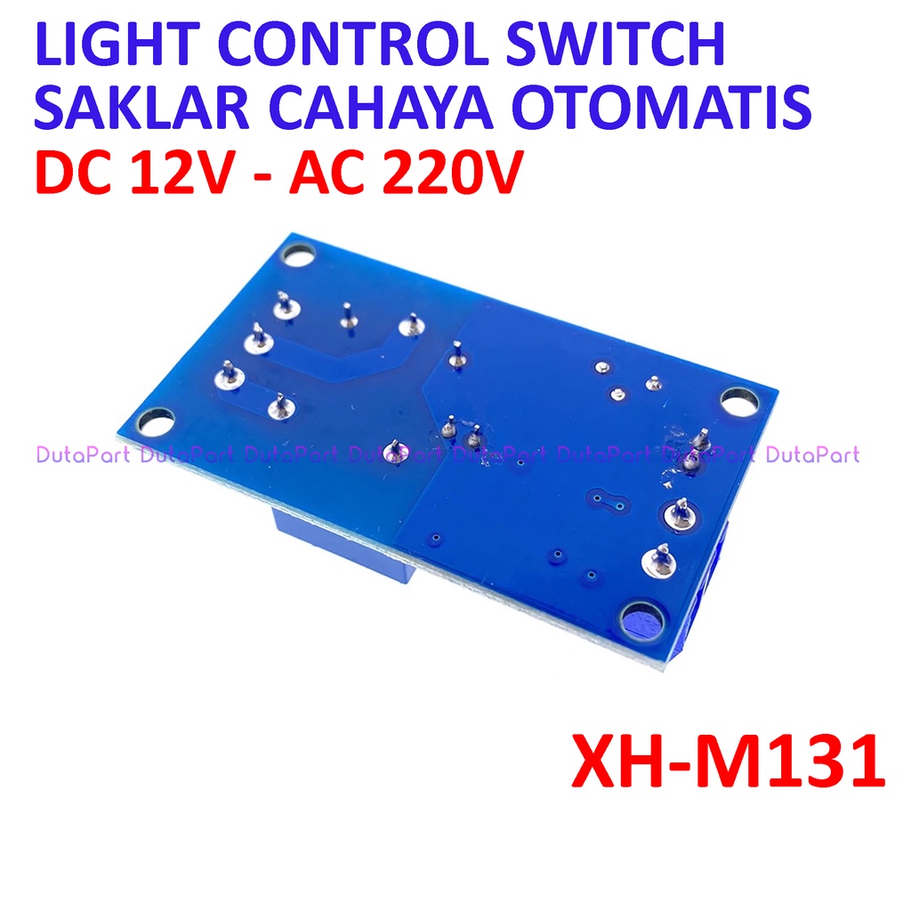 XH-M131 Sensor Saklar Cahaya Otomatis LDR DC 12V Output Relay AC 220V