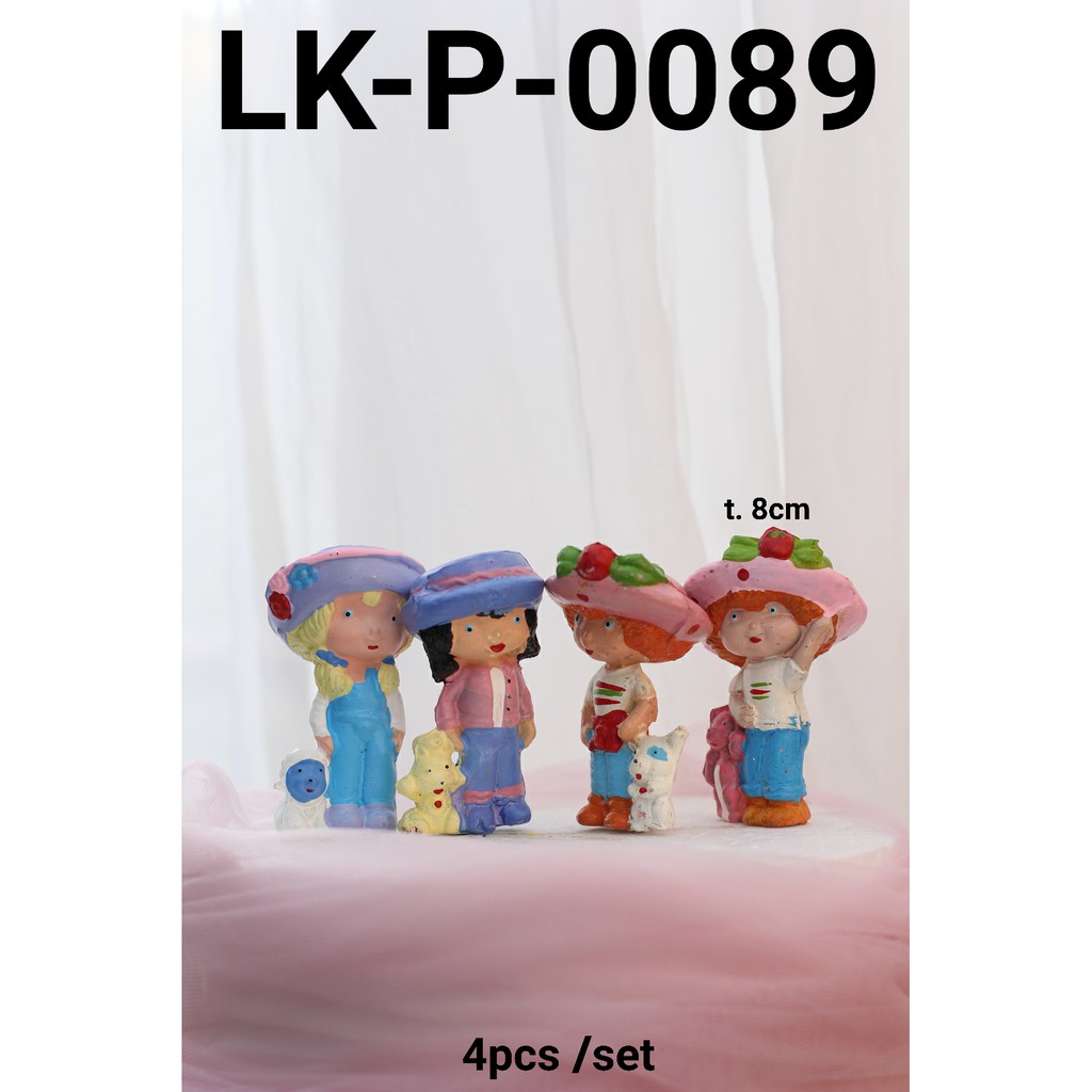 LK-P-0089 Topper mainan KARAKTER lokal Princess strawberry shortcake yamama baking