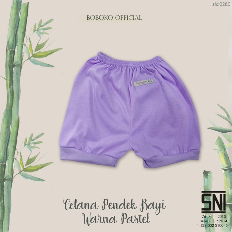 Celana Pendek Bayi Andreatex Boboko Warna Pastel set isi 6 pcs 0-6 bulan