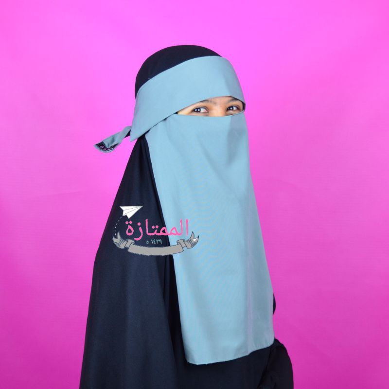 (PRODUK DISKON) niqab bandana poni wolfis - Almumtaza Muslimah