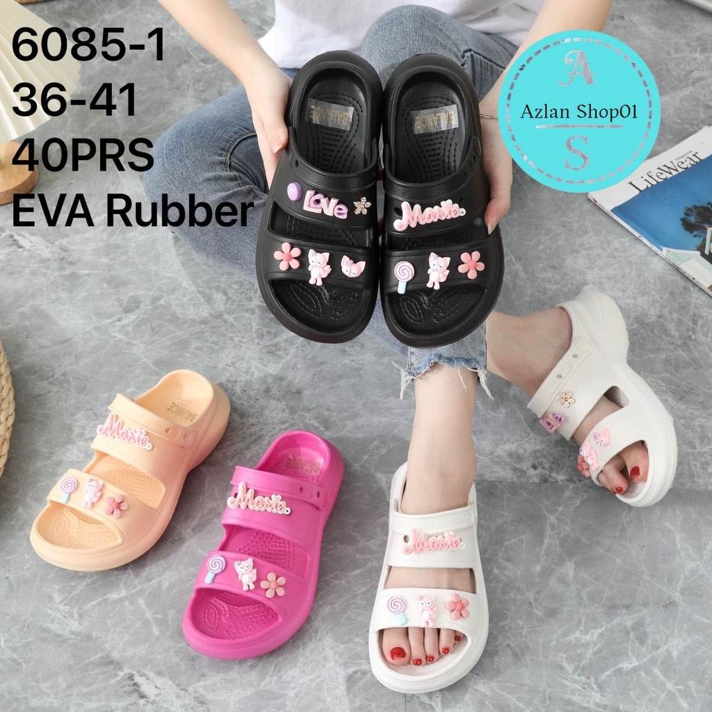 Sandal wanita fuji ban 2 EVA RUBBER BALANCE 6085-1 SIZE (36-41) Sandal fuji model terbaru