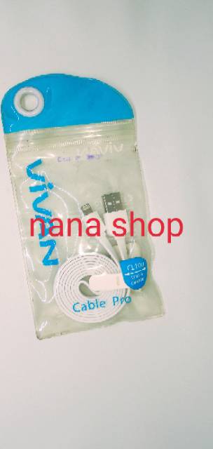 Kabel Charger iphone &amp; Kabel Data merk VIVAN 100mm SUPER LONG Micro USB (V8) utk iphone