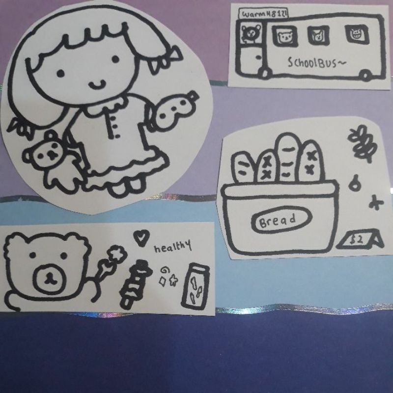 

Warm Hugs Cute and fun series girl stickers assorted bisa di warnai