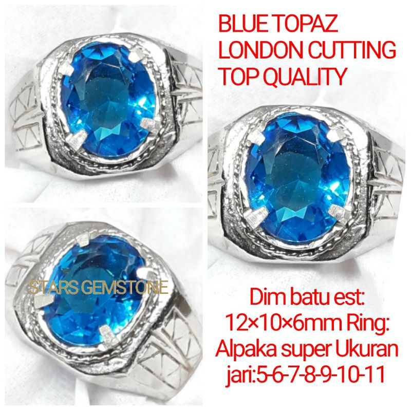 CINCIN BATU PERMATA TOPAZ LONDON TOP QUALITY