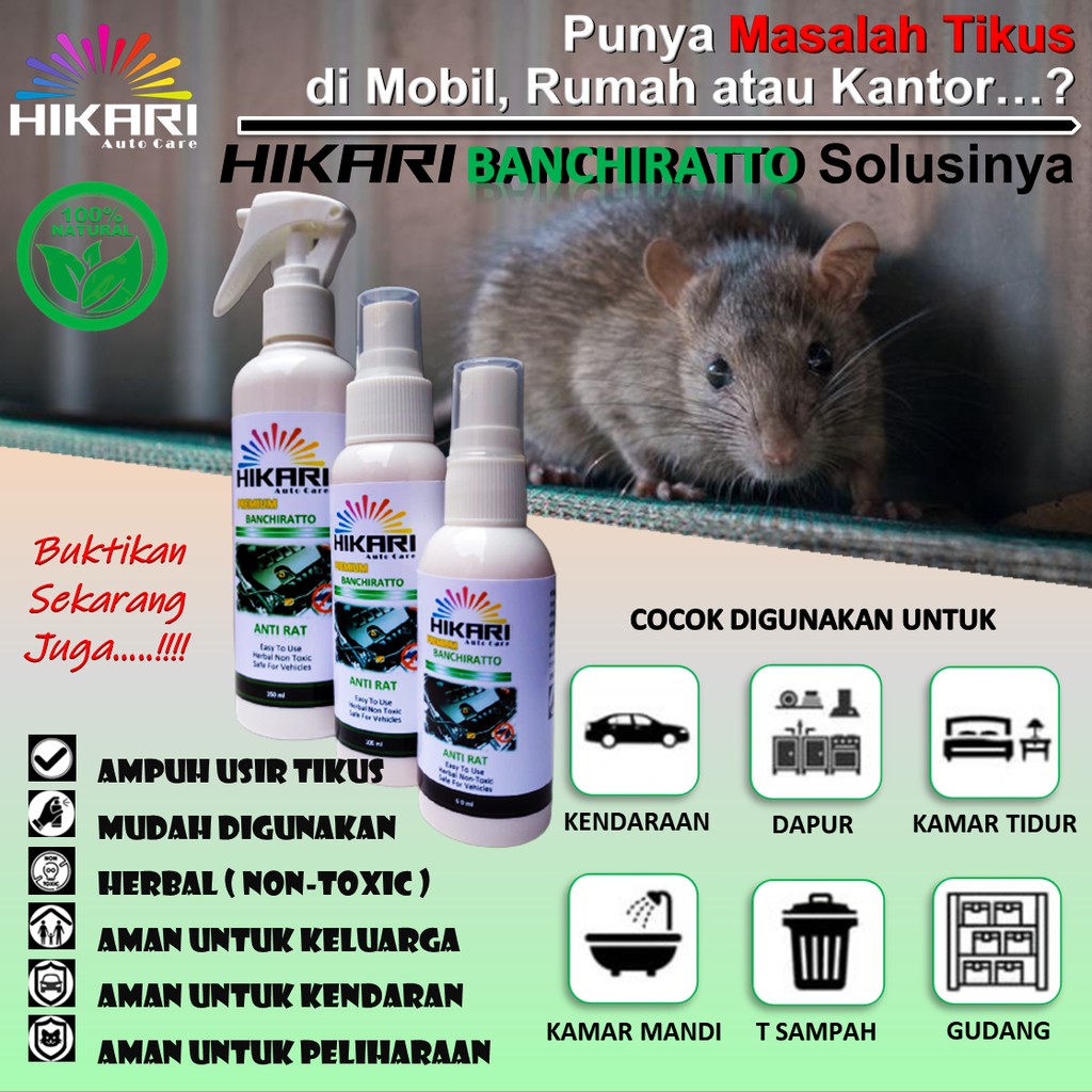 PROMO 60ML - Pengusir Tikus Kap Mobil Rumah Kantor / Anti Rat / Bukan Racun Tikus / PALING AMPUH