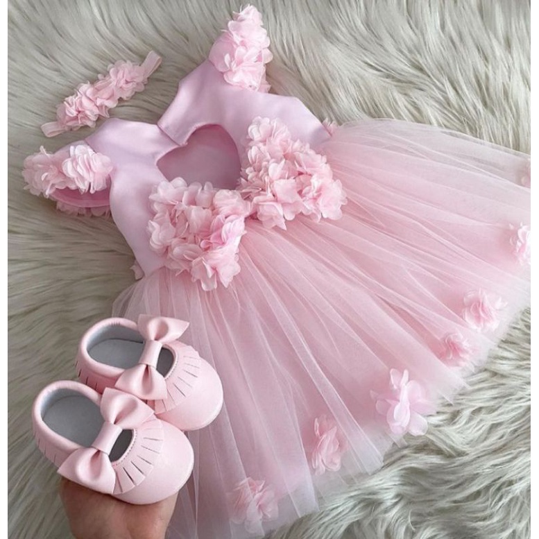 DRESS PINK / GAUN ANAK PEREMPUAN / GAUN PESTA PINK / DRESS BAYI / DRESS ULANG TAHUN ANAK PEREMPUAN