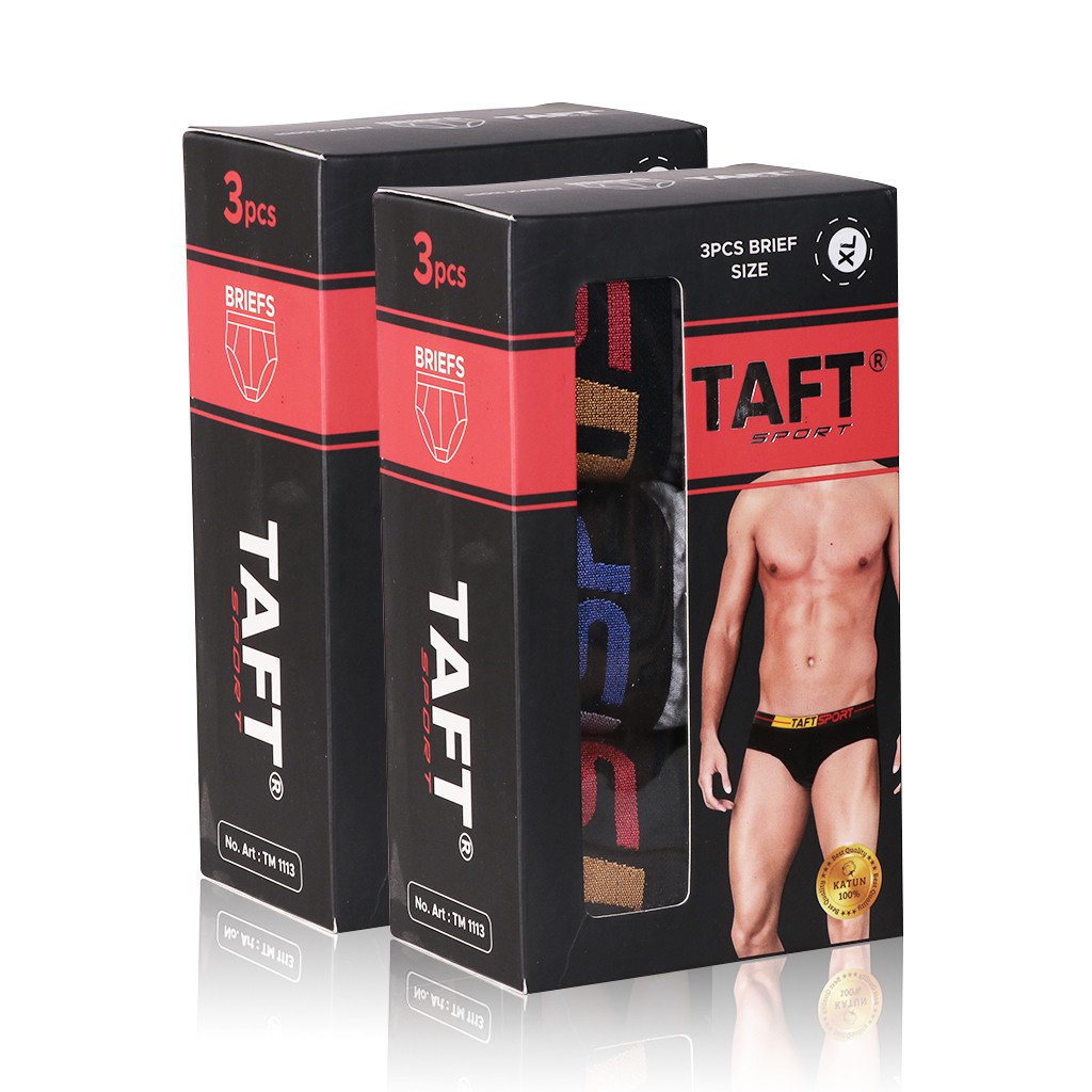 Taft - 6pcs Celana Dalam Pria Segitiga Cd Cowok Karet Boxer Besar TM 1113 2BOX