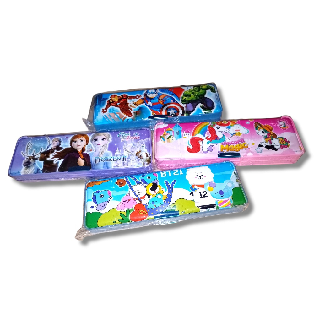 

SATUAN ( 1 PCS ) Kotak Pensil Tempat Pensil Magnet Karakter Animasi Lucu