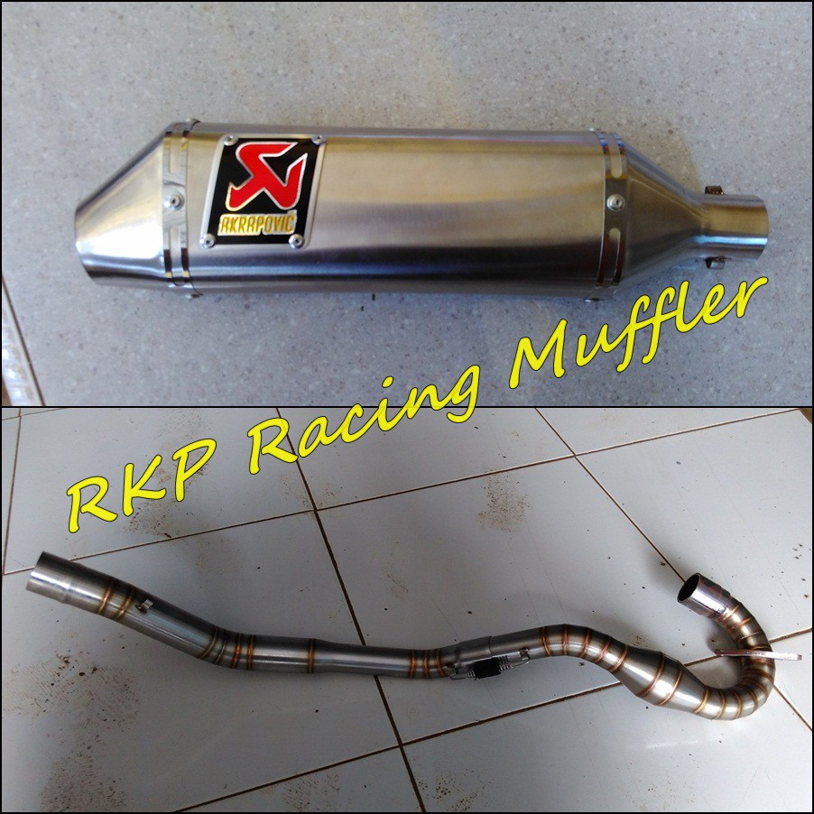 Knalpot Akrapovic stainless steel untuk motor Honda CRF150L / CRF 150 L