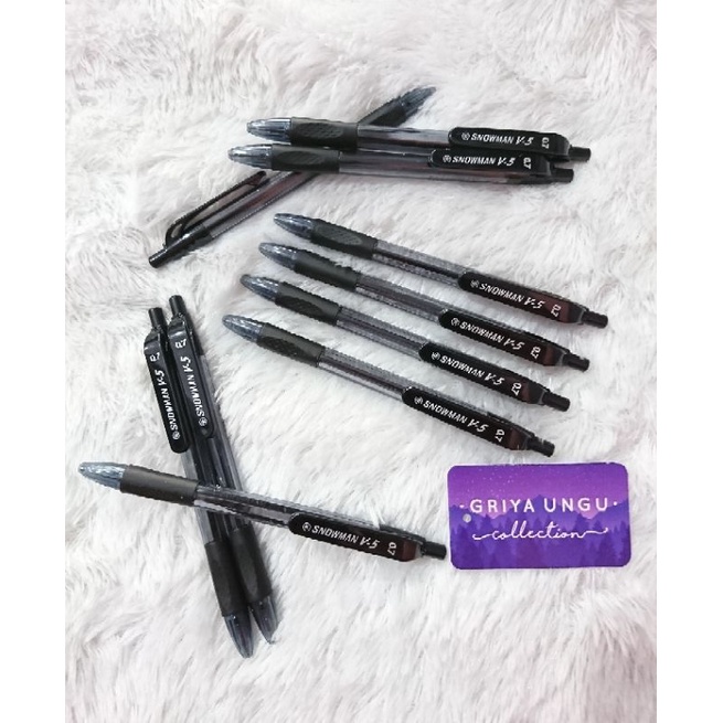 

Pen / Pulpen SNOWMAN V5 V-5 Hitam